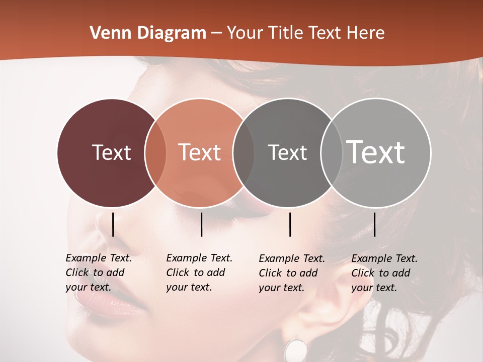 A Beautiful Woman With Makeup On Her Face Powerpoint Template PowerPoint Template