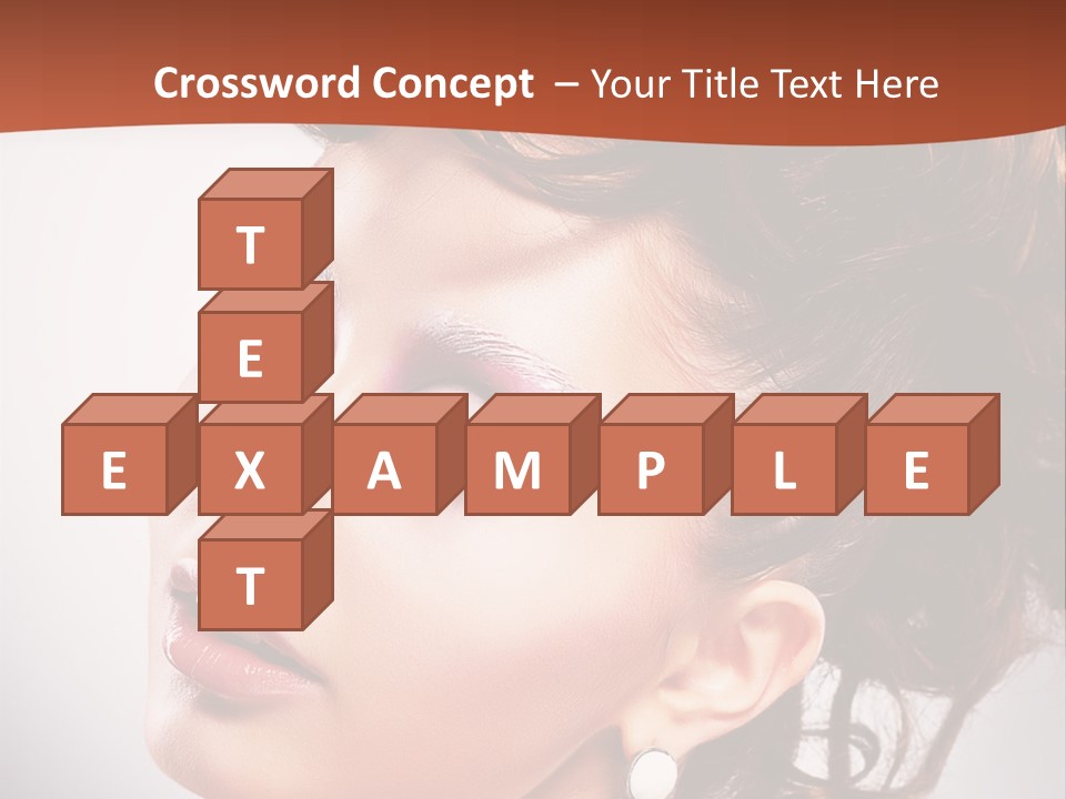 A Beautiful Woman With Makeup On Her Face Powerpoint Template PowerPoint Template