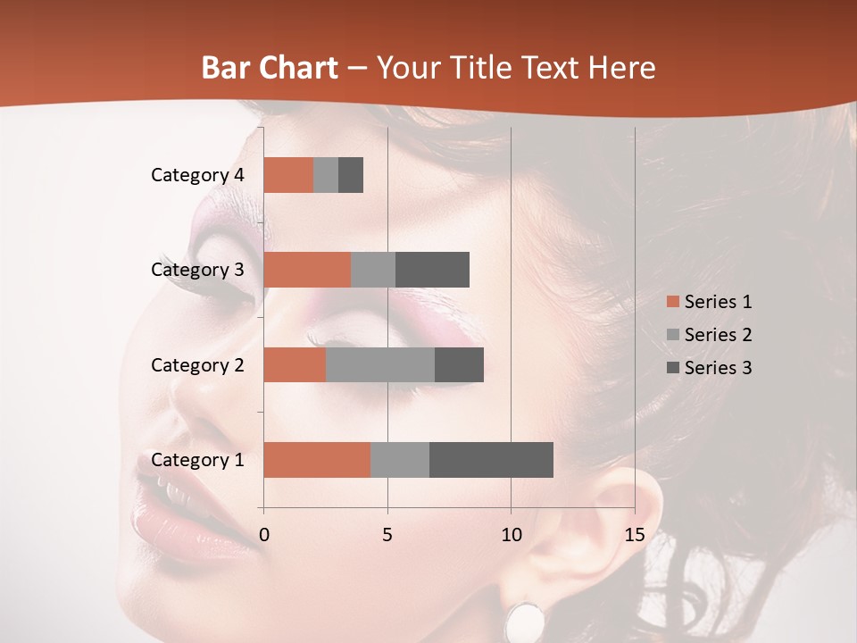 A Beautiful Woman With Makeup On Her Face Powerpoint Template PowerPoint Template