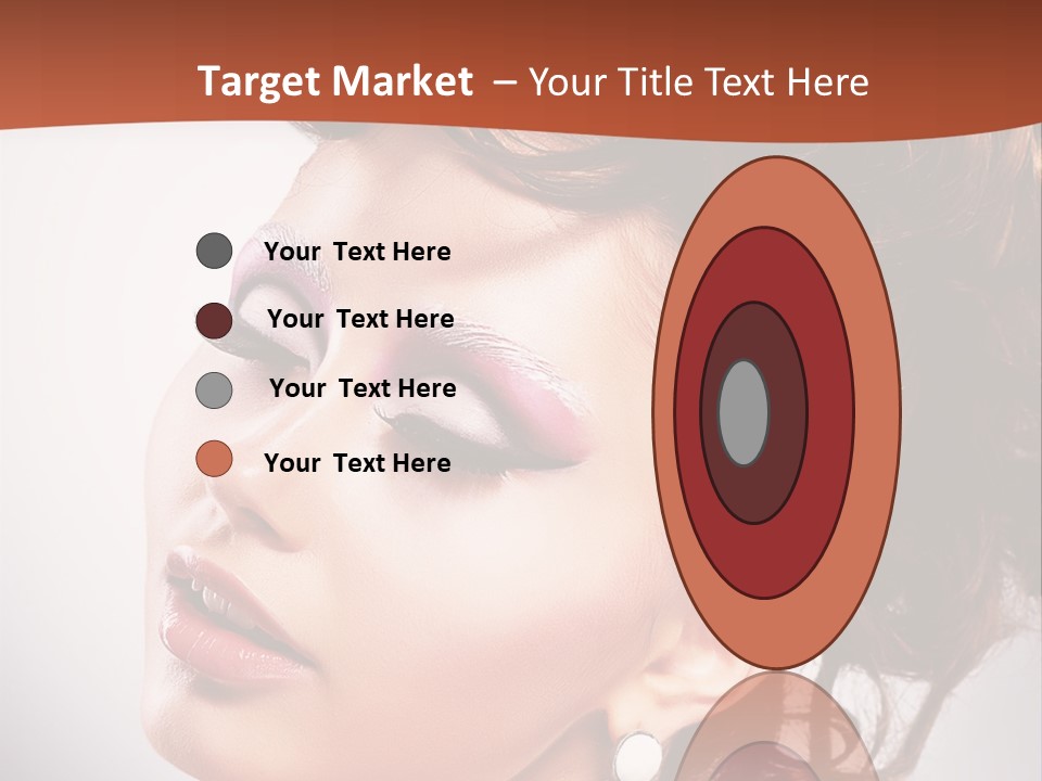 A Beautiful Woman With Makeup On Her Face Powerpoint Template PowerPoint Template