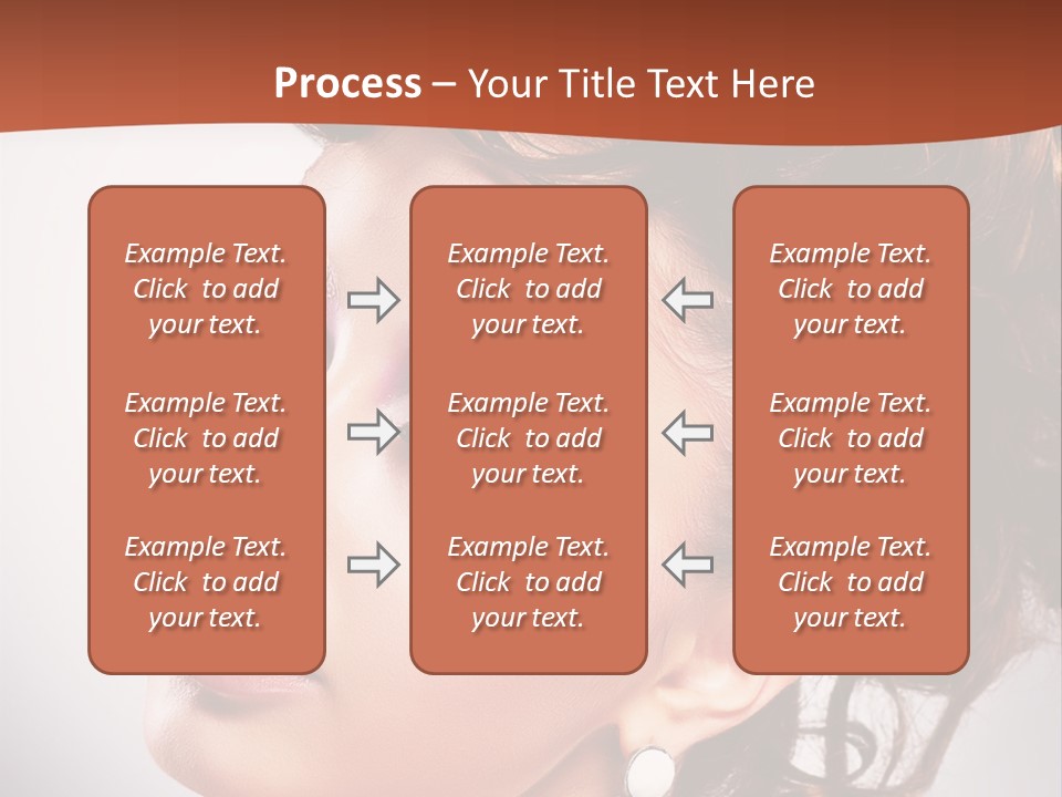 A Beautiful Woman With Makeup On Her Face Powerpoint Template PowerPoint Template