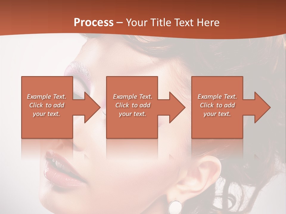 A Beautiful Woman With Makeup On Her Face Powerpoint Template PowerPoint Template