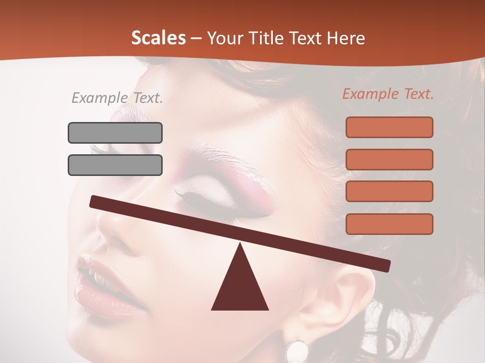 A Beautiful Woman With Makeup On Her Face Powerpoint Template PowerPoint Template