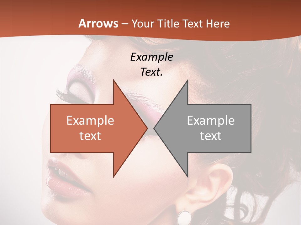 A Beautiful Woman With Makeup On Her Face Powerpoint Template PowerPoint Template