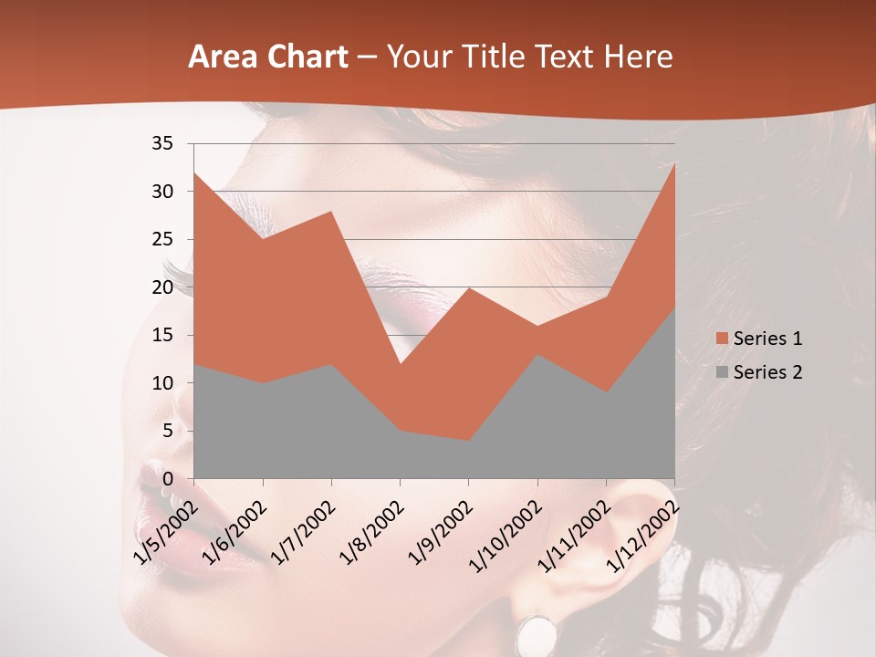A Beautiful Woman With Makeup On Her Face Powerpoint Template PowerPoint Template