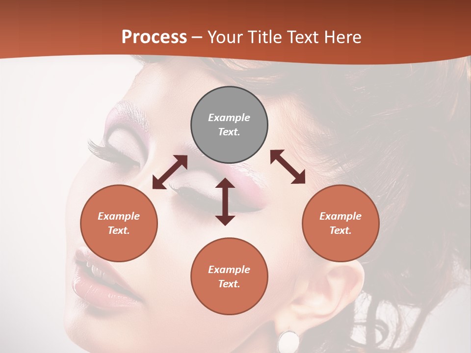 A Beautiful Woman With Makeup On Her Face Powerpoint Template PowerPoint Template