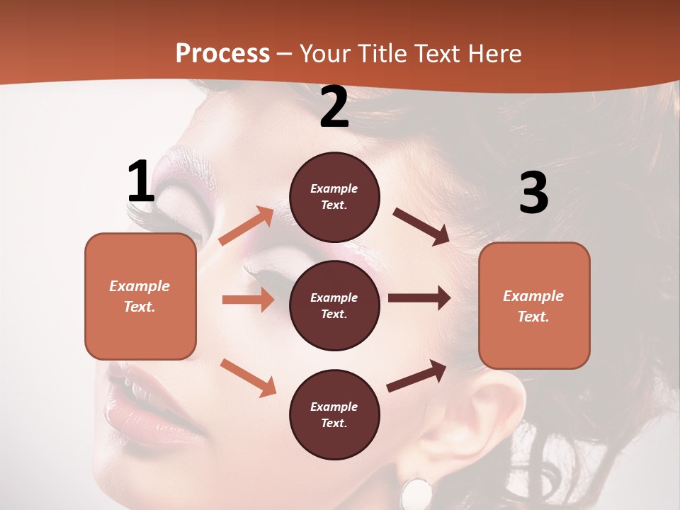 A Beautiful Woman With Makeup On Her Face Powerpoint Template PowerPoint Template