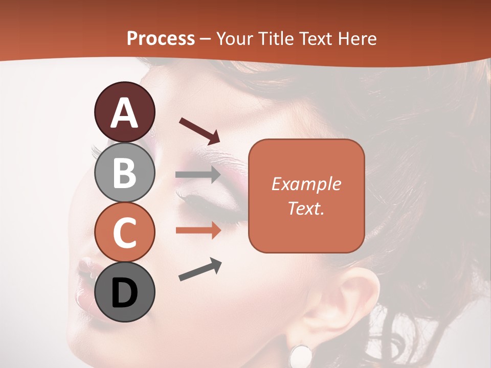 A Beautiful Woman With Makeup On Her Face Powerpoint Template PowerPoint Template