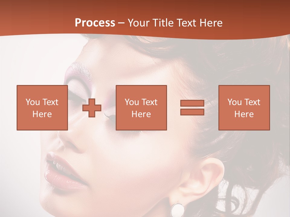 A Beautiful Woman With Makeup On Her Face Powerpoint Template PowerPoint Template