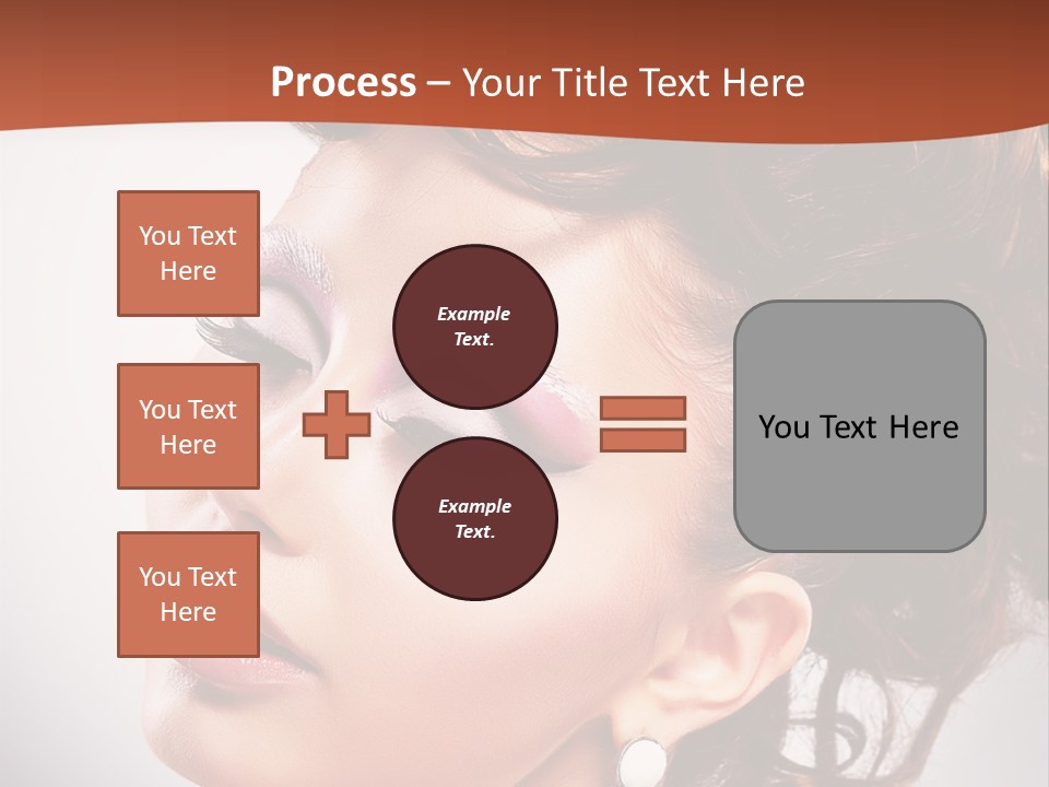 A Beautiful Woman With Makeup On Her Face Powerpoint Template PowerPoint Template