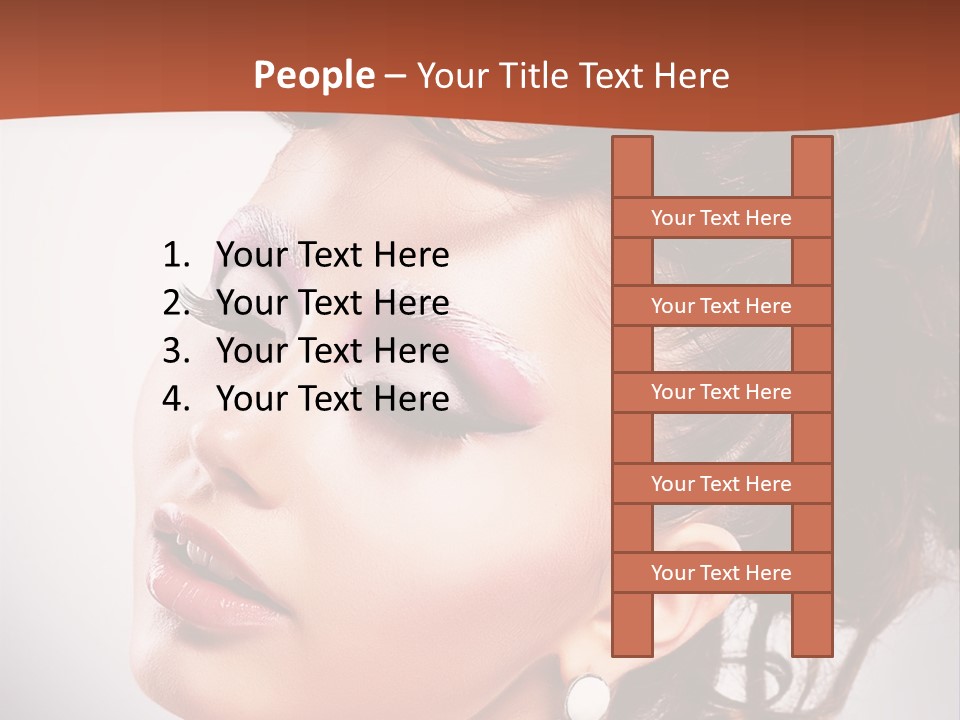 A Beautiful Woman With Makeup On Her Face Powerpoint Template PowerPoint Template