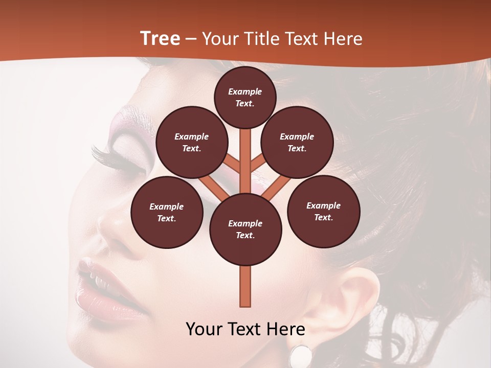 A Beautiful Woman With Makeup On Her Face Powerpoint Template PowerPoint Template