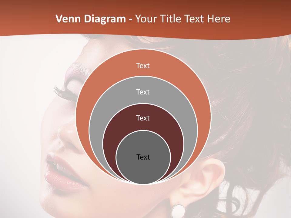 A Beautiful Woman With Makeup On Her Face Powerpoint Template PowerPoint Template