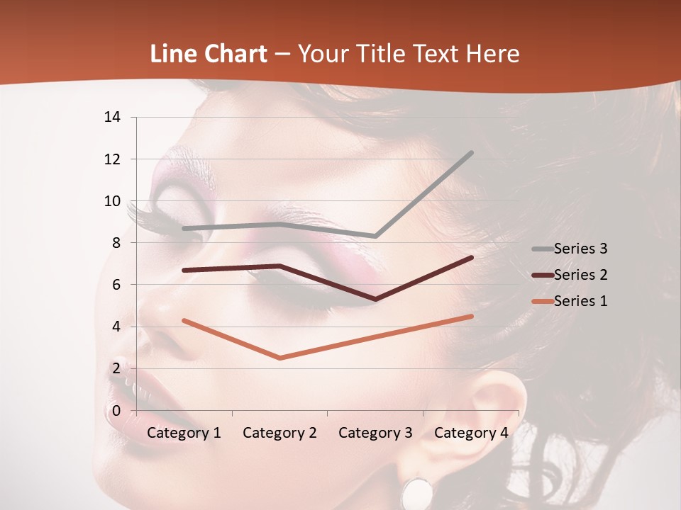 A Beautiful Woman With Makeup On Her Face Powerpoint Template PowerPoint Template