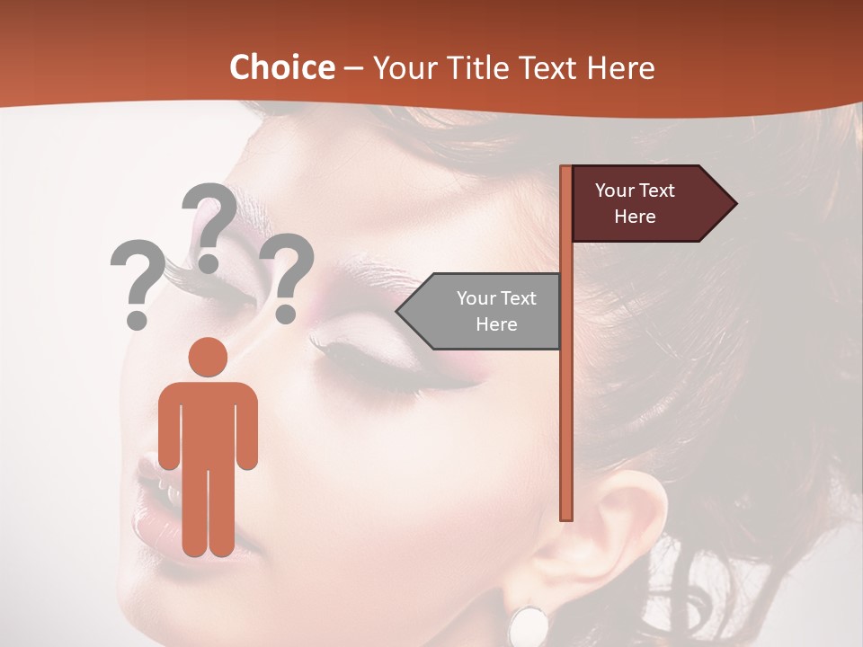 A Beautiful Woman With Makeup On Her Face Powerpoint Template PowerPoint Template