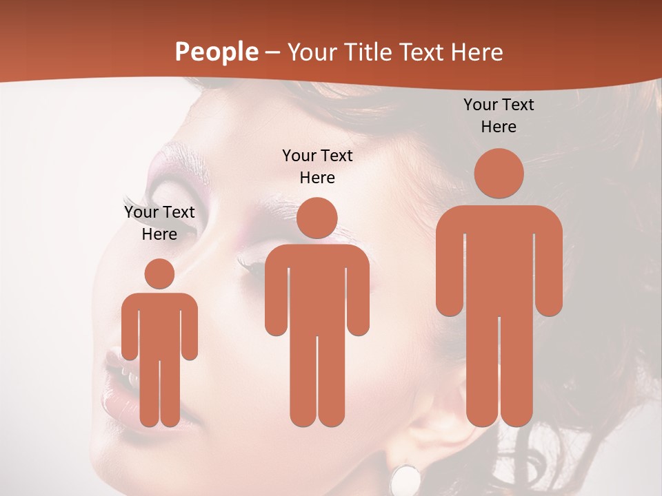 A Beautiful Woman With Makeup On Her Face Powerpoint Template PowerPoint Template