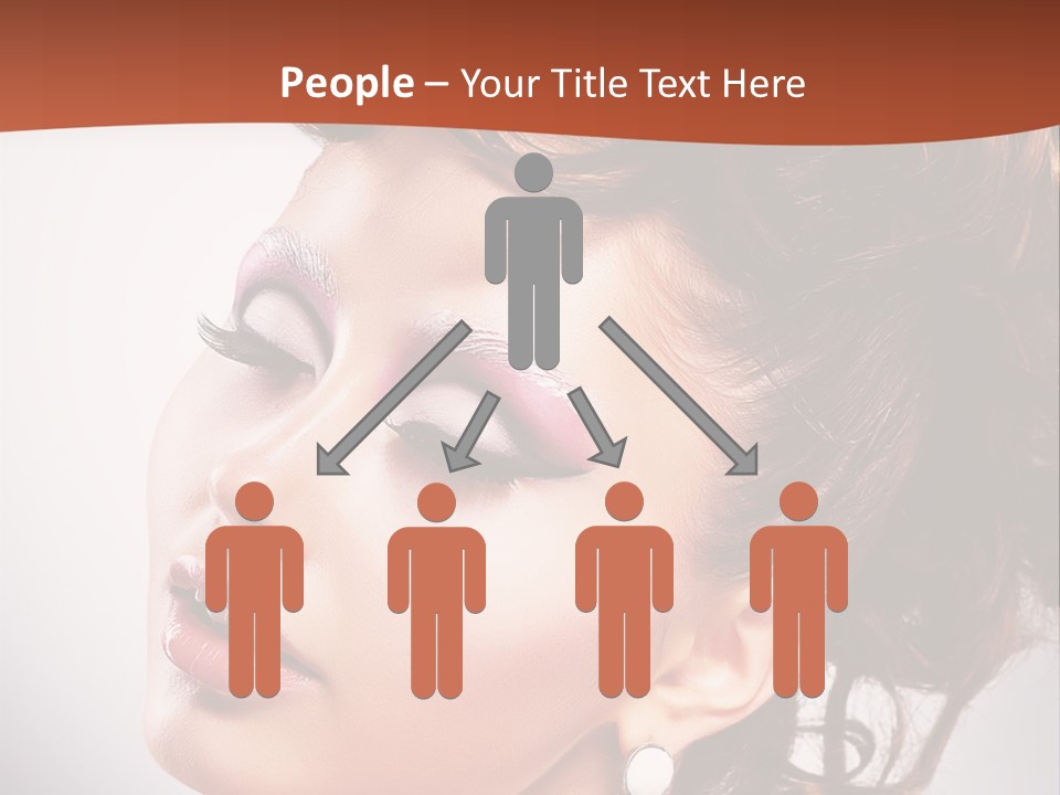 A Beautiful Woman With Makeup On Her Face Powerpoint Template PowerPoint Template