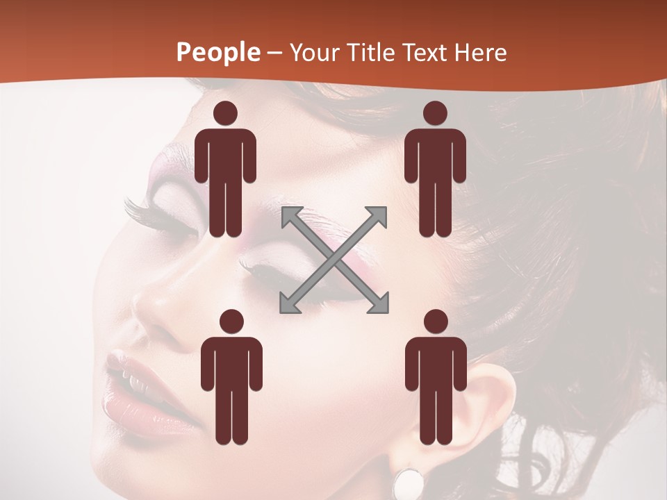 A Beautiful Woman With Makeup On Her Face Powerpoint Template PowerPoint Template