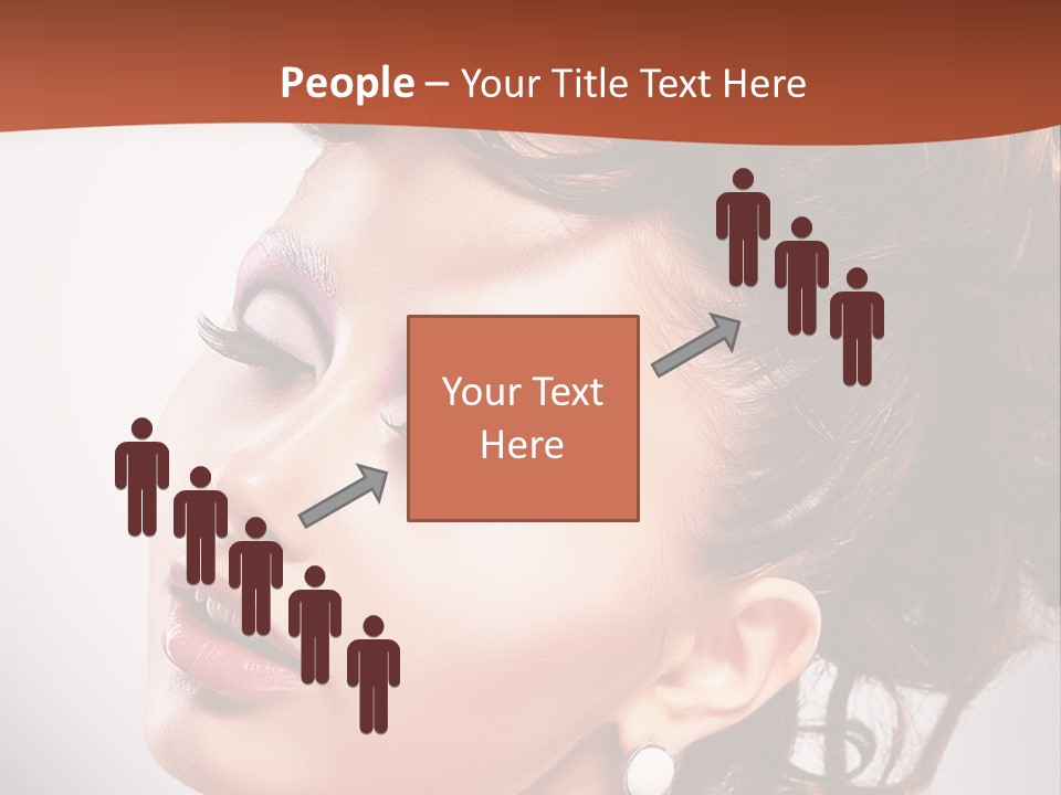 A Beautiful Woman With Makeup On Her Face Powerpoint Template PowerPoint Template