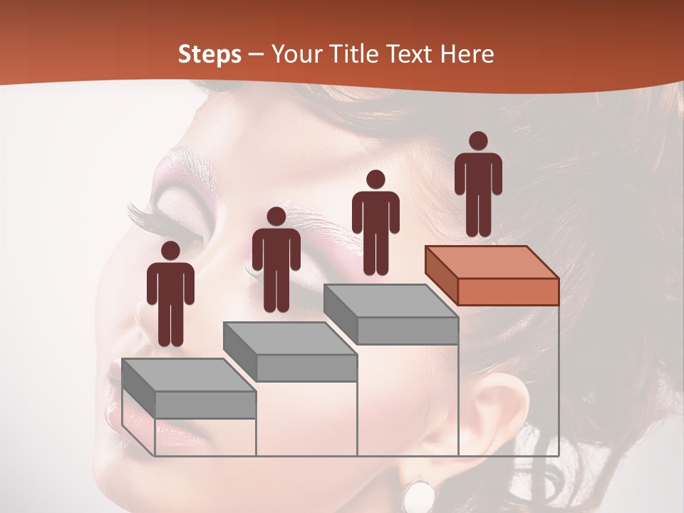 A Beautiful Woman With Makeup On Her Face Powerpoint Template PowerPoint Template