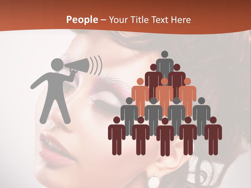 A Beautiful Woman With Makeup On Her Face Powerpoint Template PowerPoint Template