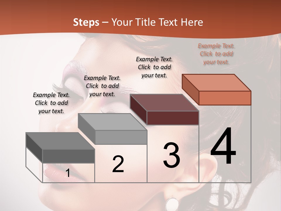 A Beautiful Woman With Makeup On Her Face Powerpoint Template PowerPoint Template