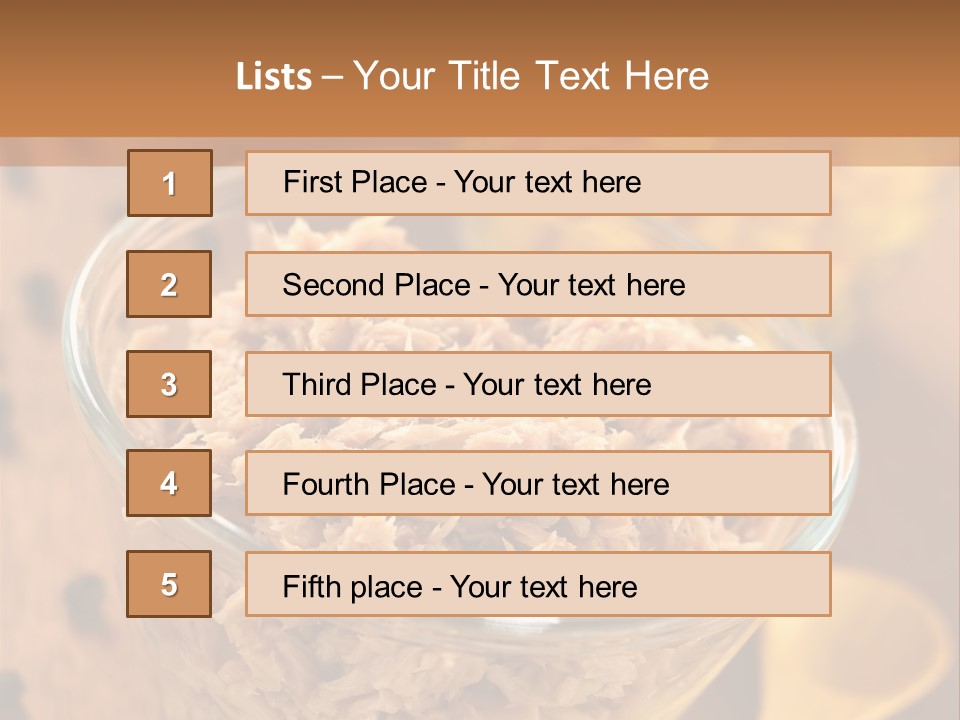 Glass Bowl Cooking Ingredient PowerPoint Template