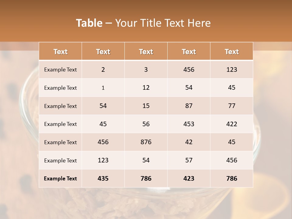 Glass Bowl Cooking Ingredient PowerPoint Template