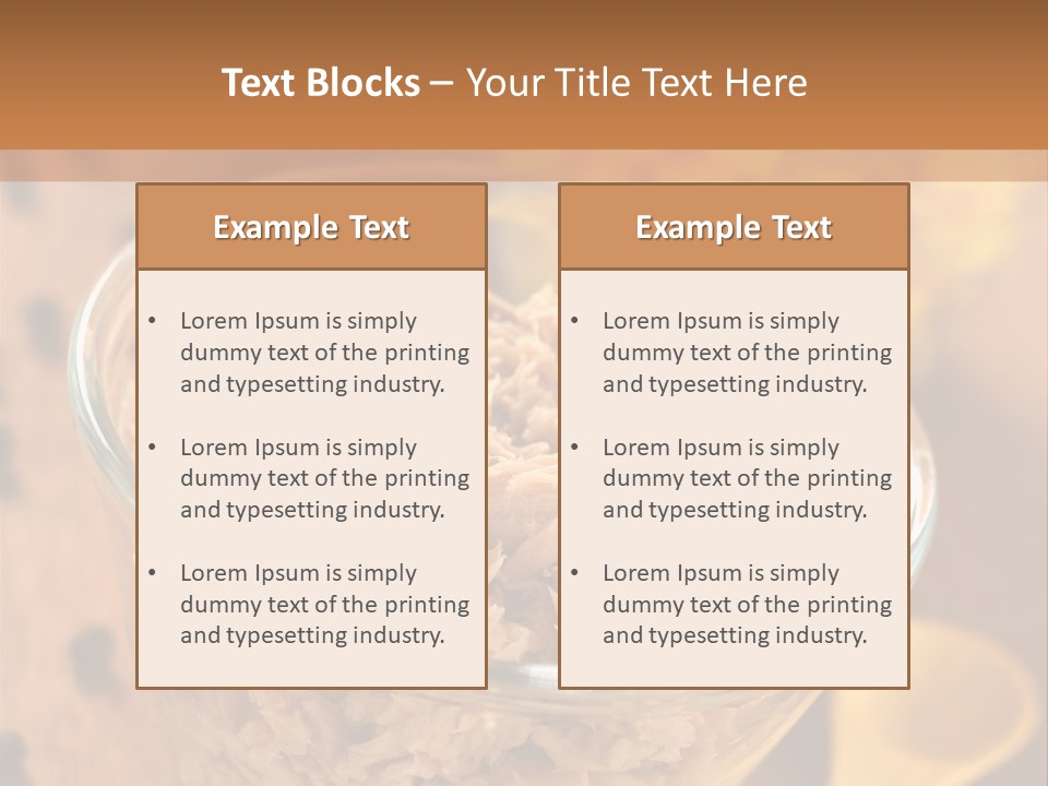 Glass Bowl Cooking Ingredient PowerPoint Template