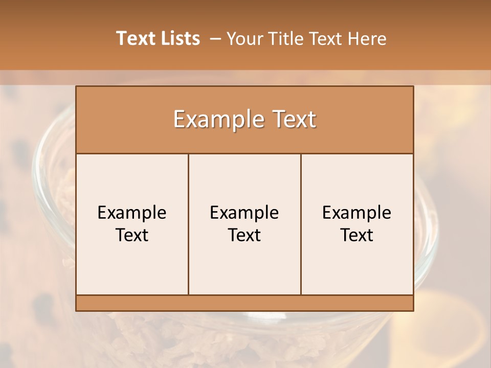 Glass Bowl Cooking Ingredient PowerPoint Template