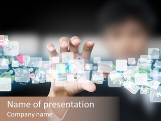 User Laptop Navigation PowerPoint Template