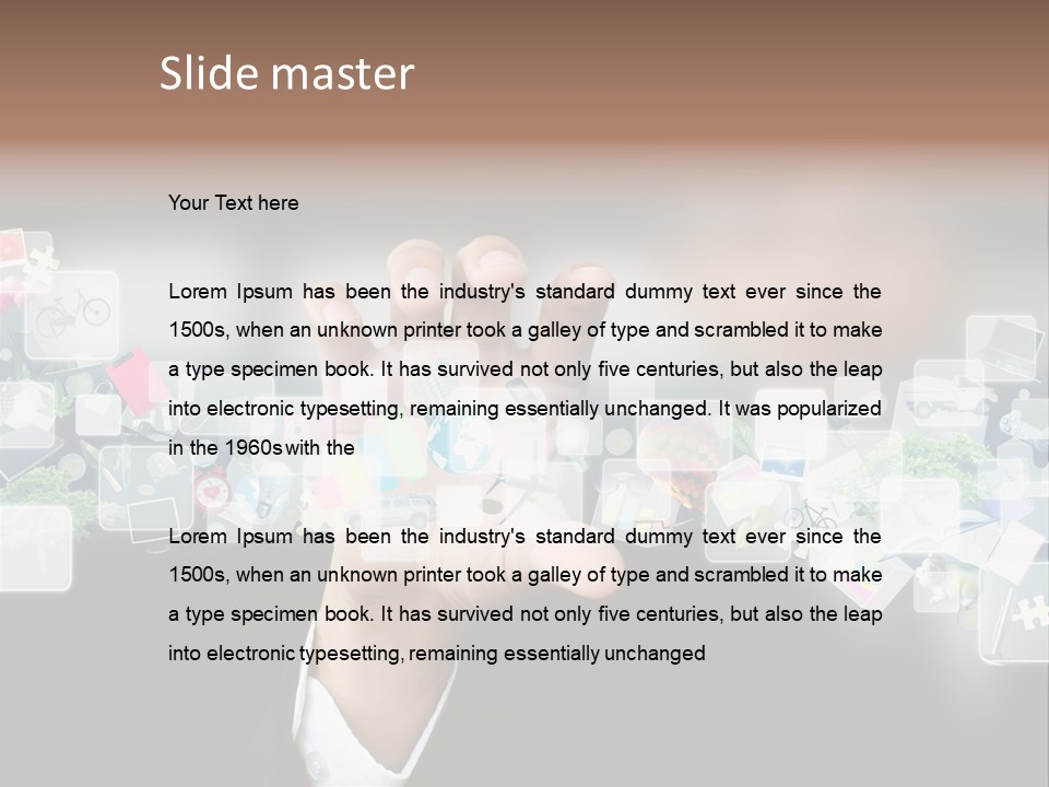 User Laptop Navigation PowerPoint Template