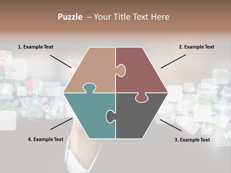 User Laptop Navigation PowerPoint Template