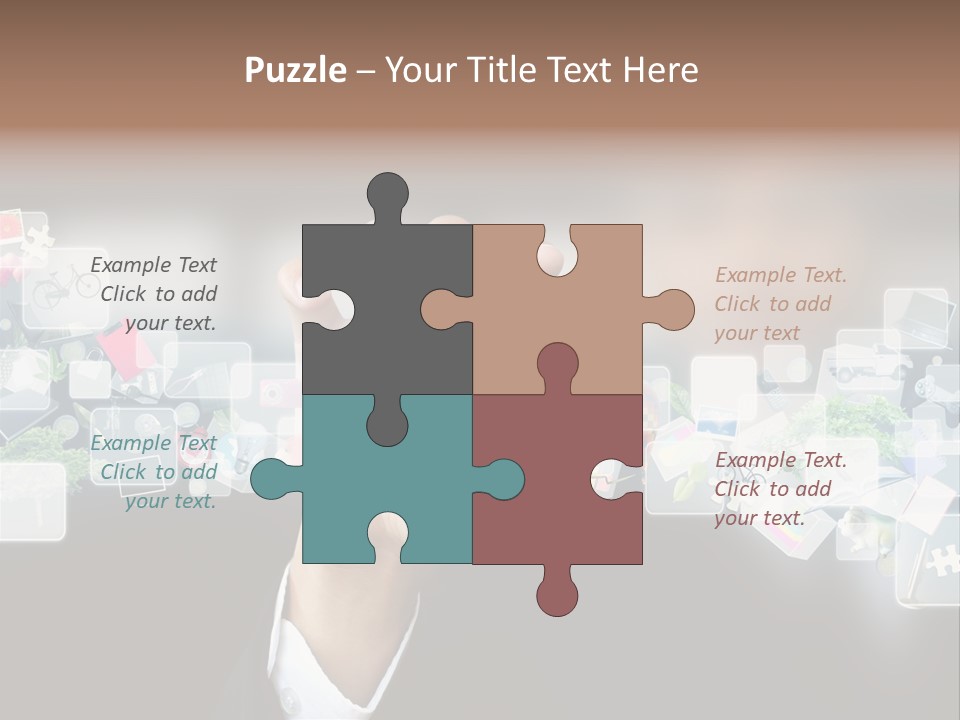 User Laptop Navigation PowerPoint Template
