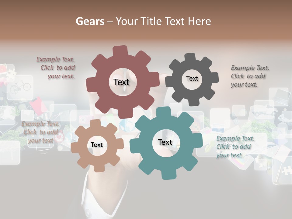 User Laptop Navigation PowerPoint Template