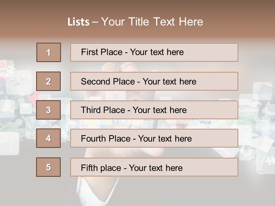 User Laptop Navigation PowerPoint Template