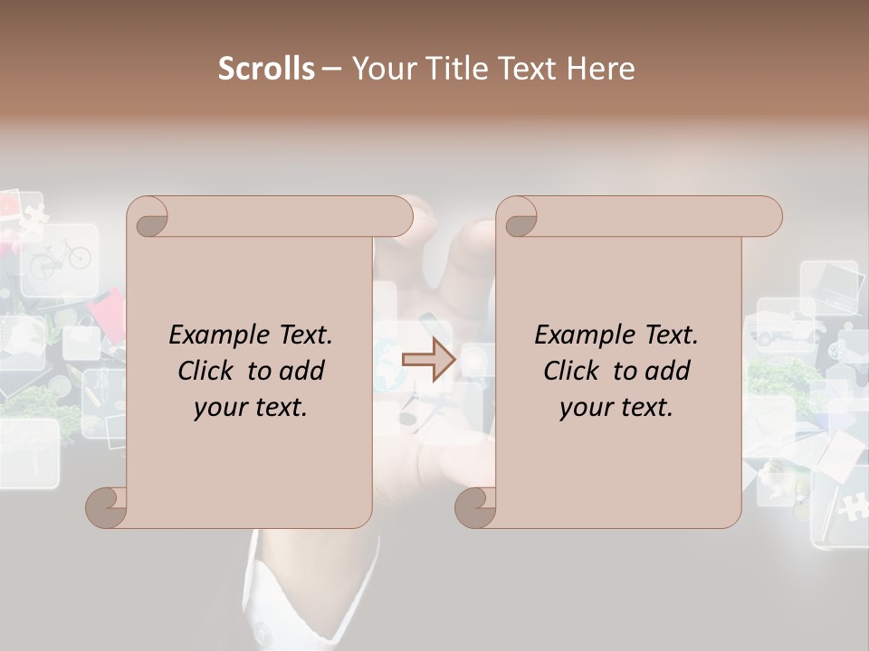 User Laptop Navigation PowerPoint Template