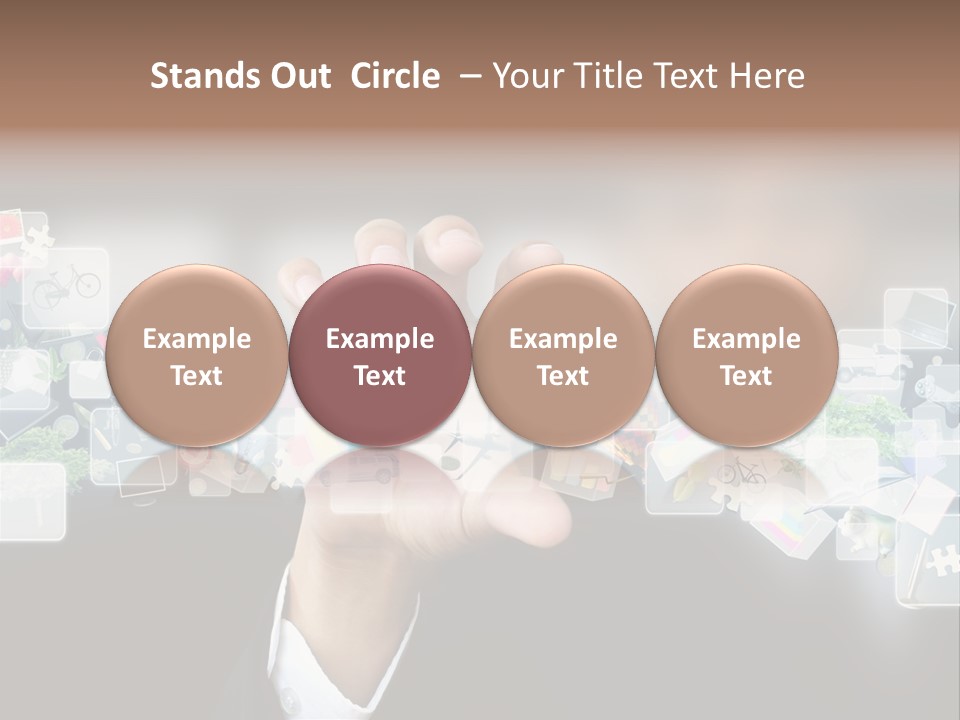 User Laptop Navigation PowerPoint Template