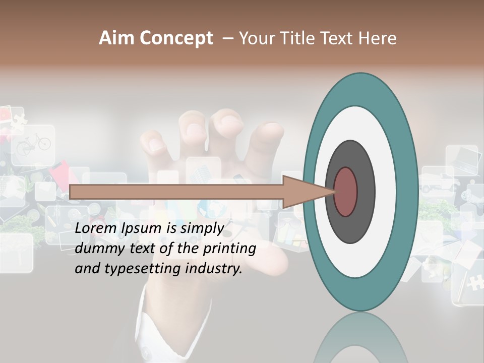 User Laptop Navigation PowerPoint Template