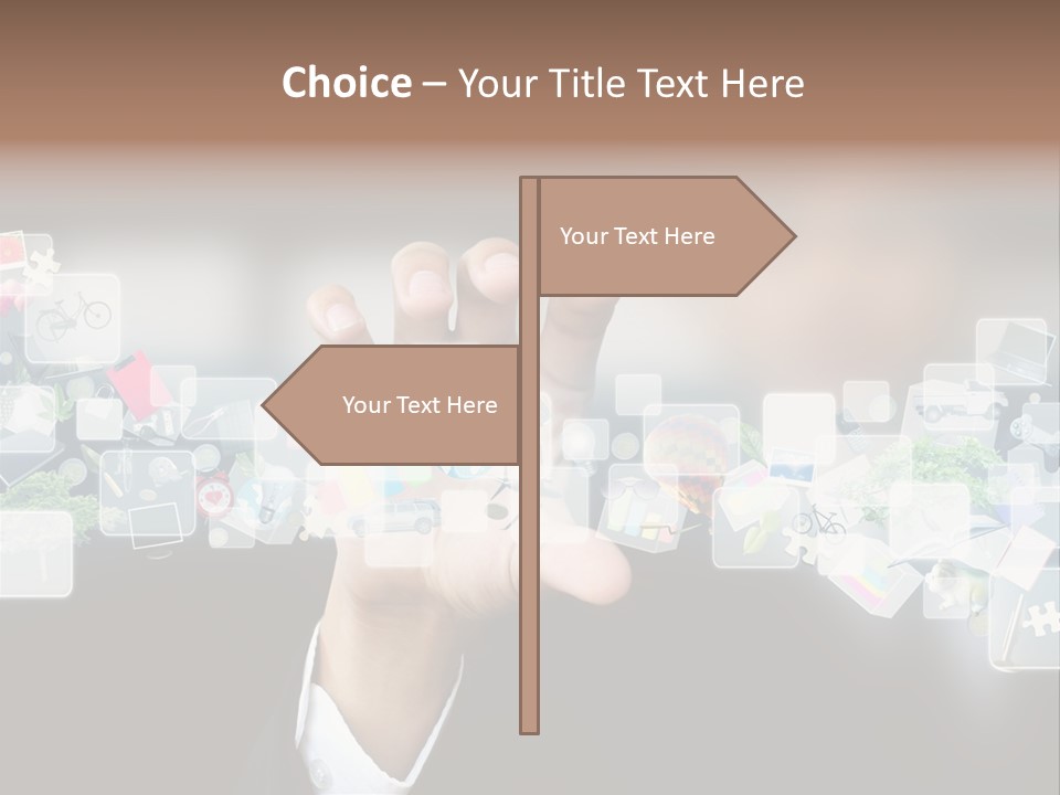 User Laptop Navigation PowerPoint Template