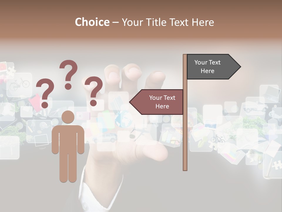 User Laptop Navigation PowerPoint Template