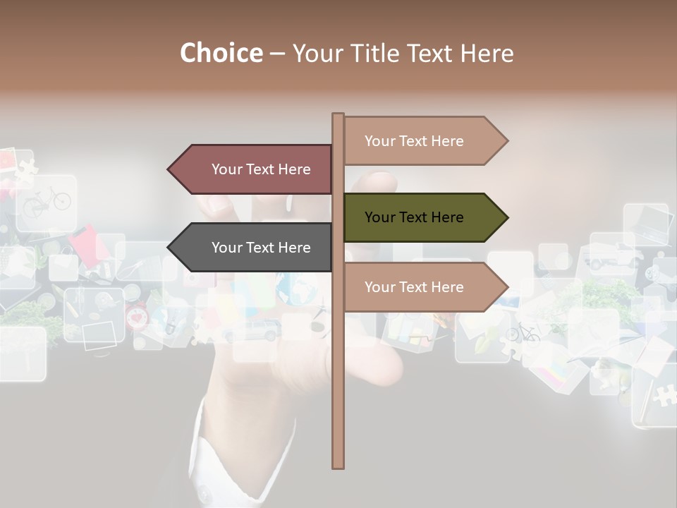 User Laptop Navigation PowerPoint Template