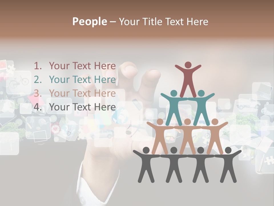 User Laptop Navigation PowerPoint Template