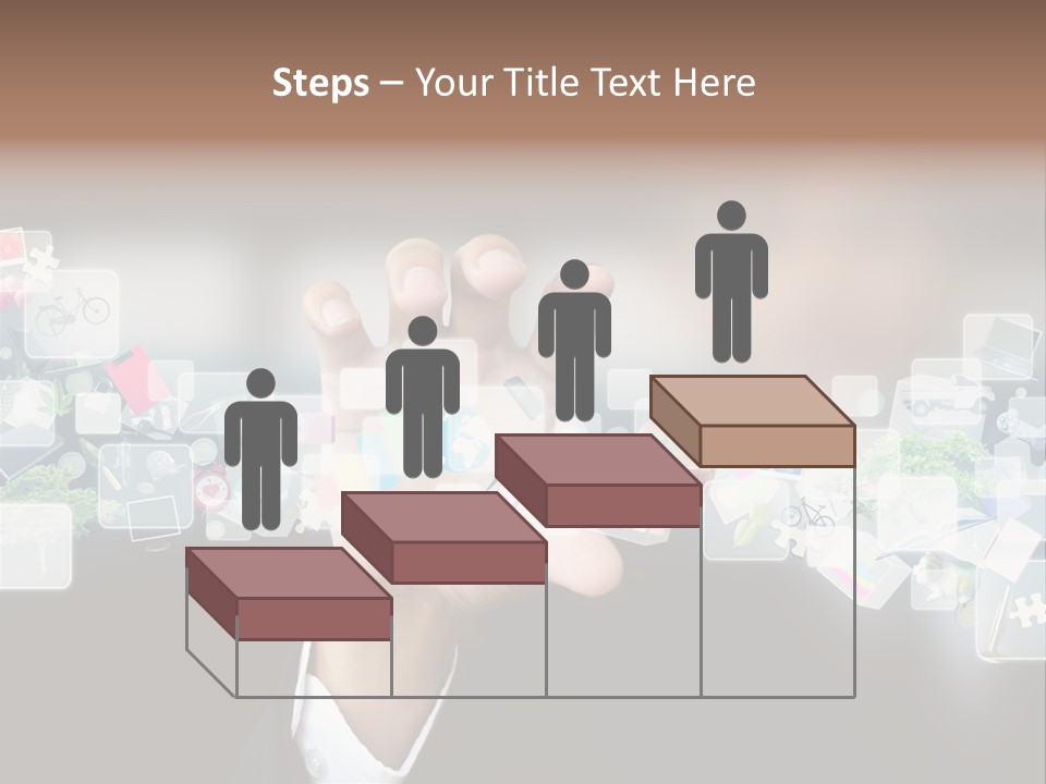 User Laptop Navigation PowerPoint Template