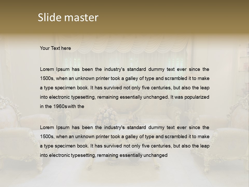 Seat Classic Furnishings PowerPoint Template