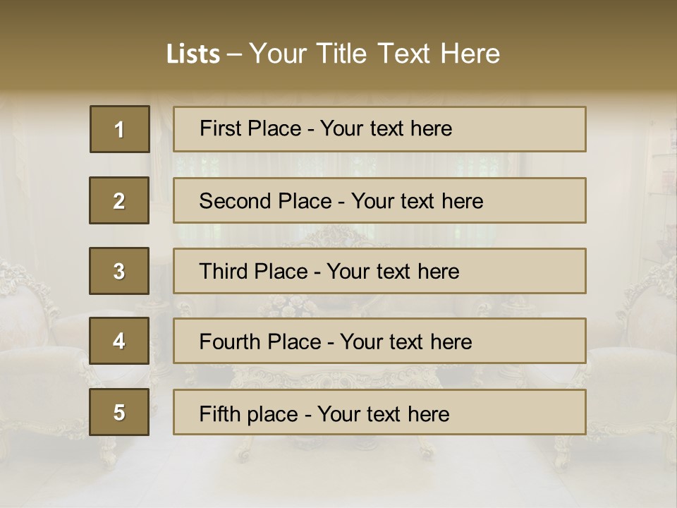 Seat Classic Furnishings PowerPoint Template