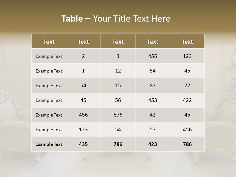 Seat Classic Furnishings PowerPoint Template