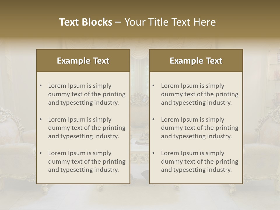 Seat Classic Furnishings PowerPoint Template