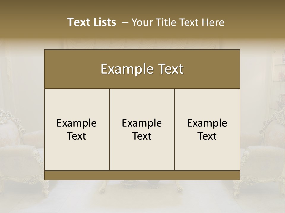 Seat Classic Furnishings PowerPoint Template