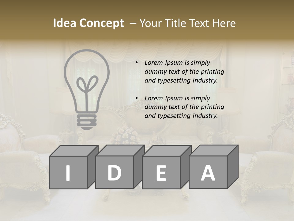 Seat Classic Furnishings PowerPoint Template